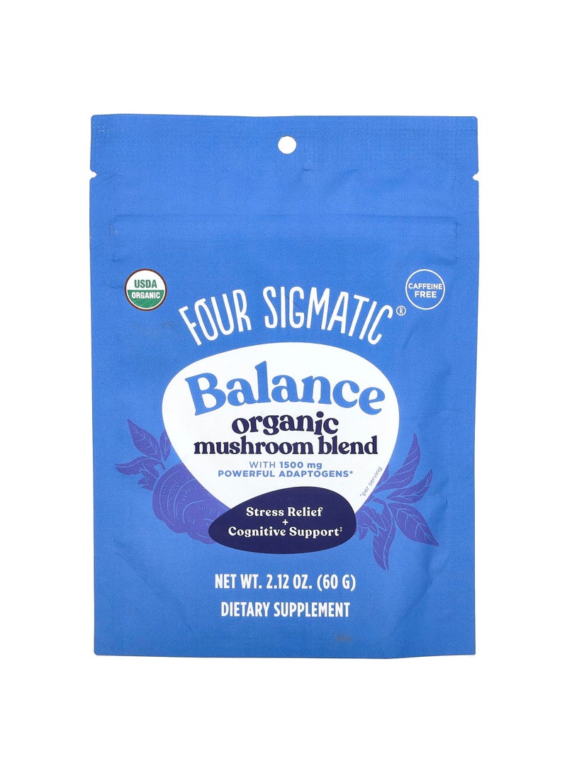 Balance, Organic Mushroom Blend, Caffeine Free, 2.12 oz (60 g)